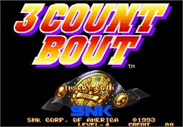 Title screen of 3 Count Bout / Fire Suplex on the Arcade.