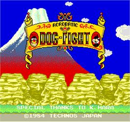 Title screen of Acrobatic Dog-Fight on the Arcade.