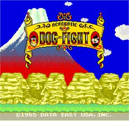 Title screen of Acrobatic Dog-Fight on the Arcade.