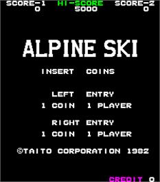 Title screen of Alpine Ski on the Arcade.