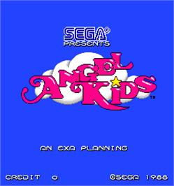 Title screen of Angel Kids on the Arcade.