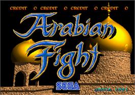 Title screen of Arabian Fight on the Arcade.