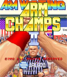 Title screen of Arm Champs II v1.7 on the Arcade.