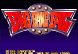 Title screen of Bang Bang Ball on the Arcade.