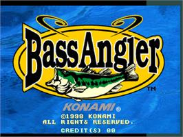 Title screen of Bass Angler on the Arcade.