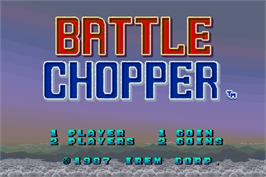 Title screen of Battle Chopper on the Arcade.