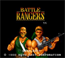 Title screen of Battle Rangers on the Arcade.