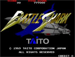 Title screen of Battle Shark on the Arcade.