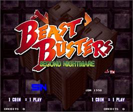 Title screen of Beast Busters 2nd Nightmare on the Arcade.