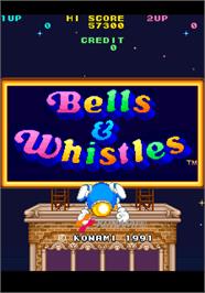 Title screen of Bells & Whistles on the Arcade.