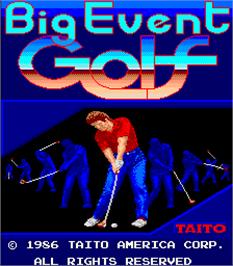 Title screen of Big Event Golf on the Arcade.