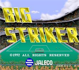 Title screen of Big Striker on the Arcade.