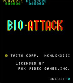 Title screen of Bio Attack on the Arcade.