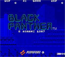 Title screen of Black Panther on the Arcade.