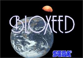 Title screen of Bloxeed on the Arcade.