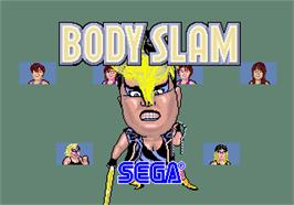 Title screen of Body Slam on the Arcade.