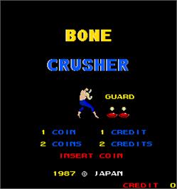 Title screen of Bone Crusher on the Arcade.