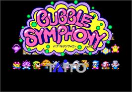 Title screen of Bubble Symphony on the Arcade.