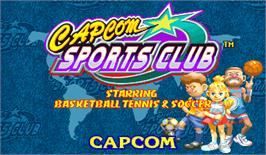 Title screen of Capcom Sports Club on the Arcade.