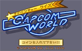 Title screen of Capcom World on the Arcade.