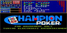 Title screen of Champion Poker on the Arcade.