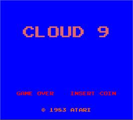 Title screen of Cloud 9 on the Arcade.