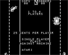 Title screen of Cops'n Robbers on the Arcade.