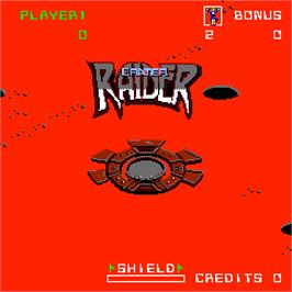 Title screen of Crater Raider on the Arcade.