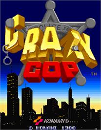 Title screen of Crazy Cop on the Arcade.