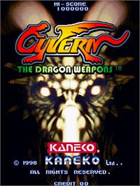 Title screen of Cyvern on the Arcade.