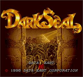 Title screen of Dark Seal on the Arcade.