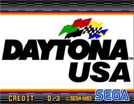 Title screen of Daytona USA Deluxe '93 on the Arcade.