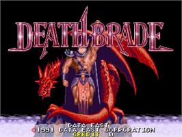 Title screen of Death Brade on the Arcade.