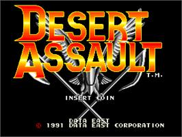 Title screen of Desert Assault on the Arcade.