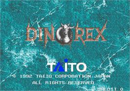 Title screen of Dino Rex on the Arcade.