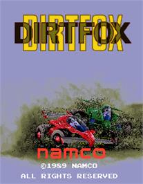 Title screen of Dirt Fox on the Arcade.