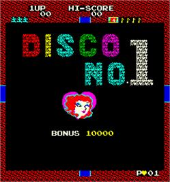 Title screen of Disco No.1 on the Arcade.