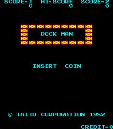 Title screen of Dock Man on the Arcade.