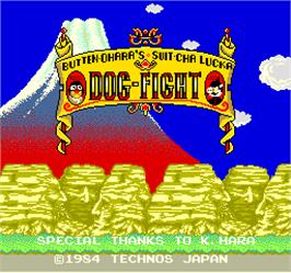 Title screen of Dog-Fight on the Arcade.