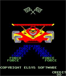Title screen of Driving Force on the Arcade.
