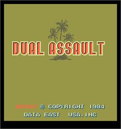 Title screen of Dual Assault on the Arcade.