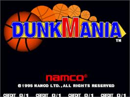 Title screen of Dunk Mania on the Arcade.