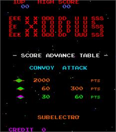 Title screen of Exodus on the Arcade.