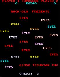 Title screen of Eyes on the Arcade.