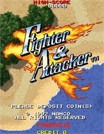 Title screen of Fighter & Attacker on the Arcade.