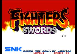 Title screen of Fighters Swords on the Arcade.