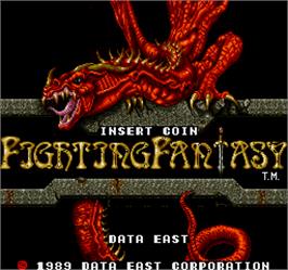 Title screen of Fighting Fantasy on the Arcade.