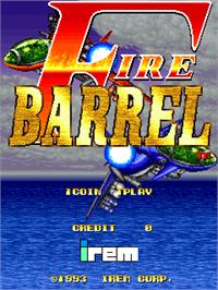 Title screen of Fire Barrel on the Arcade.