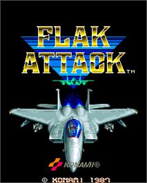 Title screen of Flak Attack on the Arcade.