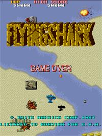Title screen of Flying Shark on the Arcade.